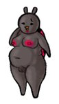 anthro big_breasts breasts female genitals nude nude_anthro nude_female overweight pussy solo hhbrother dot_(hhbrother) arthropod beetle cucujoid insect ladybug ladybug_humanoid sketch