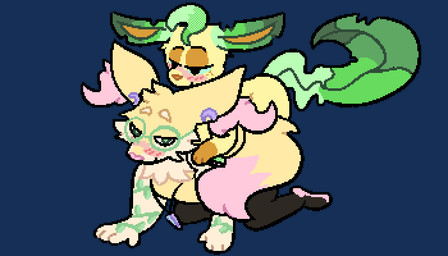 alternate_color anthro anthro_on_feral anthro_penetrated bestiality biped blush doggystyle duo eyewear female feral feral_penetrating feral_penetrating_anthro from_behind_position glasses half-closed_eyes happy happy_sex jewelry male male/female mounting narrowed_eyes pendant penetration quadruped semi-anthro sex vaginal vaginal_penetration paddedpurr nintendo pokemon sassafras_(lloxie) willow_(lloxie) braixen canid canine eeveelution generation_4_pokemon generation_6_pokemon leafeon mammal pokemon_(species) hi_res