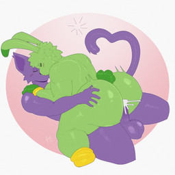 anthro blush bodily_fluids butt cowgirl_position cum cum_inside cumshot ejaculation eyes_closed female from_front_position genital_fluids genitals gesture hand_on_butt image_sequence kiss_on_lips kissing male male/female nude on_bottom on_top penetration penis sex tail tail_gesture tail_heart afelwft mob_entertainment poppy_playtime smiling_critters catnap_(poppy_playtime) hoppy_hopscotch felid feline lagomorph leporid mammal rabbit 1:1 hi_res