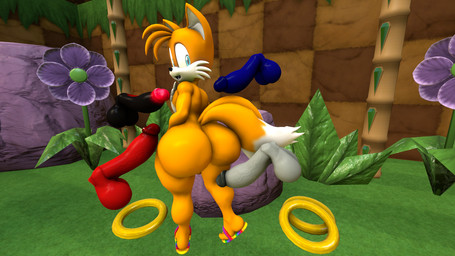 anthro balls big_balls big_butt big_penis butt clothing disembodied_penis femboy footwear genitals huge_butt imminent_sex looking_back male multicolored_clothing penis rainbow_clothing ring_(jewelry) ring_(sonic) sandals shoes smile solo thick_thighs sonico4ever sega sonic_the_hedgehog_(series) knuckles_the_echidna miles_prower shadow_the_hedgehog silver_the_hedgehog sonic_the_hedgehog canid canine fox mammal red_fox true_fox 16:9 3d_(artwork) digital_media_(artwork) widescreen