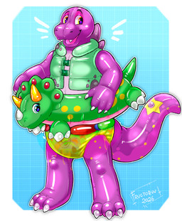 anthro bodily_fluids clothed clothing diaper genital_fluids inflatable inflatable_toy leaking_diaper male pattern_diaper pool_toy simple_background smile solo swim_ring swim_ring_with_face swim_vest tail unclean_diaper urine used_diaper wearing_diaper wet_diaper fructoruu zoran animate_inanimate dinosaur living_inflatable prehistoric_species reptile saurischian scalie theropod tyrannosaurid tyrannosauroid tyrannosaurus tyrannosaurus_rex absurd_res hi_res