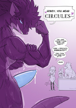anthro bare_chest big_hair blue_eyes blue_penis bodily_fluids clone dialogue dripping female flexing flexing_bicep genital_fluids genitals group hair looking_at_viewer male muscular muscular_anthro muscular_male nude penis pose posing_nude precum precum_drip prosthetic prosthetic_arm prosthetic_limb simple_background speech_bubble stare text throbbing throbbing_penis pankallisti circe_(pankallisti) fetch_(fetchbunny) rivocie_(rawrzky) hare lagomorph leporid lizard mammal murid murine rat reptile rodent scalie english_text hi_res sketch nonbinary_(lore)