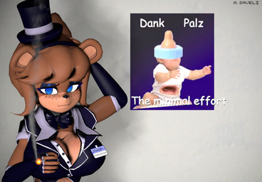 anthro cigarette female lit_cigarette mascot_horror sad smoking smoking_cigarette solo why a._saveli cheeseyeen_(youtuber) cryptiacurves_(modeler) five_nights_at_freddy's scottgames frenni_(cryptiacurves) bear mammal 3d_(artwork) digital_media_(artwork) hi_res source_filmmaker_(artwork)