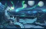 aurora_(phenomenon) detailed_background emthedragoneye erection feral genitals male night outside penis solo mythology wings_of_fire nidhoggr dragon icewing_(wof) mythological_creature mythological_scalie scalie seawing_(wof) hi_res