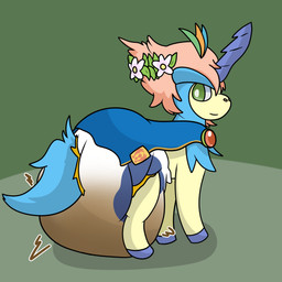 clothed clothing diaper feces feral flower_accessory hooves horn male pokefied smile soiled_diaper solo tail unclean_diaper used_diaper wearing_diaper merrit_(artist) fire_emblem fire_emblem_engage nintendo pokemon alfred_(fire_emblem) equid equine generation_5_pokemon horse keldeo keldeo_(resolute_form) legendary_pokemon mammal pokemon_(species) 1:1 absurd_res hi_res