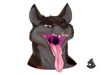 anthro bodily_fluids looking_at_viewer male mouth_shot open_mouth saliva solo teeth throat tongue tongue_out nolow canid canine canis mammal wolf 2017