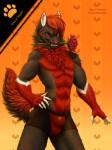 abs anthro briefs bulge clothing fangs fur hair looking_at_viewer male solo teeth underwear diaszoom niku_(xxvixxx) canid canine canis dingo fox hybrid mammal 3:4