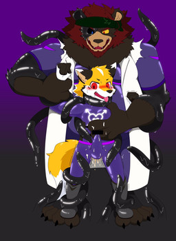 anal anal_penetration anthro anthro_on_anthro anthro_penetrated anthro_penetrating anthro_penetrating_anthro beard black_sclera blue_eyes blush bodily_fluids bound brown_body brown_fur clothed clothed_sex clothing corruption cum cum_in_ass cum_inside duo erection facial_hair forced fur genital_fluids genitals hypnosis larger_male latex male male/male male_penetrated male_penetrating male_penetrating_male mind_break mind_control open_mouth penetration penis rape red_eyes scar sex size_difference smaller_male suit superhero tentacles uniform yellow_body yellow_fur lmania329 bear canid canine fox mammal hi_res