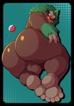 anthro backsack balls barazoku bent_over big_balls big_butt big_muscles bite biting_lip biting_own_lip black_border border bubble_butt butt feet fur genitals green_background hair hand_on_leg hand_on_thigh huge_balls huge_butt huge_muscles kneeling leaf leaf_hair looking_back male motion_lines muscular muscular_anthro muscular_male nails nude plant plant_hair pokeball presenting presenting_hindquarters pseudo_hair rear_view saggy_balls seductive self_bite shadow simple_background smile soles solo squish thick_arms thick_thighs thigh_squish throwing throwing_object tuft uneven_balls beetleartz nintendo pokemon generation_8_pokemon pokemon_(species) rillaboom 2025 absurd_res hi_res