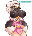 2023 anthro areola belly big_areola big_breasts black_areola black_body black_eyes black_nipples blush bovid breasts caprine clothing dark_body dark_skin deerling duo embarrassed eye_contact fan_character female female/female fluffy fluffy_hair fur generation_5_pokemon generation_8_pokemon genitals gloves grabbing_head hair hand_on_head handwear happy heart_symbol hi_res horizontal_pupils huge_breasts huge_hips huge_thighs looking_at_another looking_down looking_up mammal mintyspirit nintendo nipples no_sclera nude open_mouth pink_body pink_fur pink_hair pokemon pokemon_(species) puffy_hair pupils pussy sheep shy slightly_chubby smile thick_thighs watermark white_hair wide_hips wool_(fur) wool_clothing wool_gloves wool_hair wool_handwear wooloo yellow_areola yellow_nipples yellow_sclera