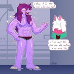 anthro clothed clothing duo feet female freckles male male/female partially_clothed shower stare talons text toes wet zixzs-redlight deltarune mythology undertale_(series) ralsei susie_(deltarune) bovid caprine dragon goat mammal mythological_creature mythological_scalie scalie 1:1 english_text hi_res
