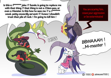 angry anthro bodily_fluids clothing crying dialogue hat headgear headwear hostile hug male restraints tears tentacles ttux3 nintendo pokemon pokemon_khronull boolu_(ttux3) khramuz_(ttux3) misuri_(ttux3) rogan_(ttux3) chien-pao eeveelution generation_1_pokemon generation_2_pokemon generation_5_pokemon generation_9_pokemon legendary_pokemon pokemon_(species) serperior starmie umbreon adult_(lore)