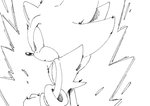 anthro clothing gloves handwear male solo super_form kohane01 sega sonic_the_hedgehog_(series) sonic_the_hedgehog super_sonic eulipotyphlan hedgehog mammal 2020 black_and_white monochrome sketch