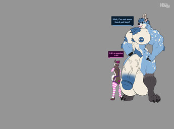 abs animal_genitalia animal_penis anthro balls big_balls big_muscles big_pecs big_penis body_hair canine_genitalia canine_penis chest_hair clothing dialogue duo femboy genitals glans harness huge_balls huge_penis humanoid_genitalia humanoid_penis hyper hyper_balls hyper_genitalia hyper_penis legwear male male/male muscular nipple_piercing nipples pecs penis piercing pubes size_difference thigh_highs vein veiny_penis north_husky megathedeer norththehusky canid canine canis deer domestic_dog husky mammal nordic_sled_dog spitz absurd_res hi_res