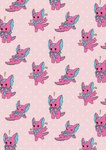 anthro black_eyes blush bow_tie frill_(anatomy) head_crest head_frill membrane_(anatomy) membranous_frill pink_body pink_scales scales smile solo pastelmon_art bandai_namco digimon digimon_(species) elizamon scalie absurd_res hi_res wallpaper