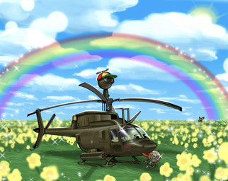 aircraft ambiguous_gender candy clothing dessert food happy hat headgear headwear helicopter joyful lollipop machine propeller propeller_cap propeller_hat rainbow sky skyscape solo sparkles vehicle whimsical chloroformcurry whirlybird animate_inanimate dire_aircraft dire_helicopter dire_machine dire_vehicle living_aircraft living_machine living_vehicle hi_res
