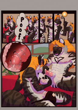 anthro armpit_tuft ball_fondling ball_tugging balls bed black_lips blonde_hair blue_eyes bodily_fluids brown_body bulge chest_tuft claws clone clothing comic_panel cum cum_from_mouth cum_from_nose cum_in_clothing cum_in_mouth cum_in_nose cum_in_underwear cum_inside cum_on_balls cum_through_clothing cum_through_underwear drinking drinking_cum duo ejaculation excessive_cum excessive_genital_fluids facial_scar fellatio fondling furniture genital_fluids genitals gesture glans hair hand_gesture hand_on_head hands-free holding_head humanoid_genitalia humanoid_penis humor hybrid_genitalia hybrid_penis internal knot knotted_humanoid_penis knotted_penis light_bulb lips looking_at_another looking_at_genitalia looking_at_partner looking_at_viewer male male/male muscular muscular_anthro muscular_male nipples nude one_eye_closed oral oral_orgasm orgasm penile penis plant plant_pot pointing pointing_at_another pointing_at_penis potted_plant saggy_balls saliva scar selfcest sex square_crossover stretched_clothing striped_body stripes surprised tail tongue tuft underwear uvula wet wet_clothing wet_underwear window artcondedaniel hyena mammal striped_hyena absurd_res comic hi_res