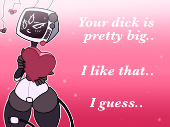 3_eyes ambiguous_gender biped blush blush_lines bodily_fluids compliment describing_penis heart_symbol holidays looking_aside machine multi_eye not_furry plug screen screen_face solo sweat sweatdrop text valentine's_day_card nami955 valentine's_day namibot_(nami955) humanoid robot robot_humanoid 2025 4:3 digital_drawing_(artwork) digital_media_(artwork) english_description english_text hi_res portrait three-quarter_portrait