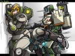 4:3 against_surface against_wall alternate_species avian bastion_(overwatch) big_breasts bird blizzard_entertainment blonde_hair breasts dr.bug female female_penetrated from_behind_position fucked_silly ganymede_(overwatch) genitals group hair hi_res humanoid humanoid_on_taur humanoid_penetrating humanoid_penetrating_taur humanoidized looking_pleasured machine male male/female male_penetrating male_penetrating_female mammal not_furry omnic orisa_(overwatch) overwatch penetration penile penile_penetration penis quadruped raised_leg robot sex taur taur_penetrated vaginal vaginal_penetration yellow_eyes