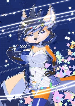 anthro black_nose breasts eyebrows eyelashes female fur hair purple_eyes solo ratcha canid canine mammal 2021 absurd_res digital_media_(artwork) hi_res
