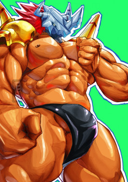 abs anthro armor balls barazoku biceps big_muscles big_pecs bulge clothed clothing fist genitals green_background hair hand_on_chest headgear headgear_only helmet helmet_only male manly mostly_nude_anthro muscular muscular_anthro muscular_arms muscular_male muscular_thighs nipples orange_body pecs penis red_hair sholder_pads simple_background solo standing thong thong_only topless topless_anthro topless_male underwear underwear_only undressed fuyifuji bandai_namco digimon mythology digimon_(species) dragon mythological_creature mythological_scalie scalie wargreymon wargreymon_x x-digimon 2025 digital_drawing_(artwork) digital_media_(artwork) hi_res portrait