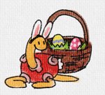 ambiguous_gender basket black_eyes container easter easter_basket easter_egg egg fake_ears fake_rabbit_ears generation_2_pokemon hi_res holidays nintendo pokemon pokemon_(species) red_shell reptile scalie shell shuckle unknown_artist yellow_body