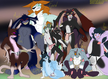 anthro armpit_hair body_hair briefs bulge clothed clothing fjord_dragonfox group male mash_rabbitfox nipple_piercing nipples overweight piercing posing_for_picture presenting pugs_rabbitfox ren_rabbitfox slightly_chubby sweat_stain underwear underwear_only whim_rabbitfox widow_rabbitfox fledgedragonfox mythology dominic_dragonhare fledge_(fledgedragonfox) nolsen_dragonhare pugs_(character) canid canine dragon fox hybrid lagomorph leporid mammal mythological_creature mythological_scalie rabbit scalie brother_(lore) brothers_(lore) half_brother_(lore) sibling_(lore) twins_(lore)