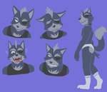 anthro butt clothing collar eye_patch eyewear footwear fur grey_body grey_fur legwear looking_back male plantigrade raised_tail socks solo tail underwear hicanyoumooforme nintendo star_fox wolf_o'donnell canid canine canis mammal wolf 2014 hi_res