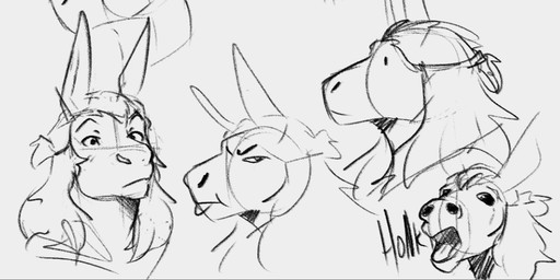 anthro blep dot_eyes front_view hair long_hair male male_anthro mouth_closed narrowed_eyes open_mouth side_view simple_background simple_eyes solo tongue tongue_out jezzlen chuy_(jezzlen) asinus donkey equid equine mammal headshot_portrait monochrome portrait sketch sketch_page