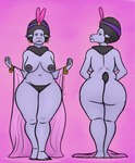 afro anthro belly big_butt big_pubes bracelet breasts butt cellulite clothing ear_piercing ear_ring elderly elderly_female female genitals jewelry mature_female multiple_angles nipples piercing pubes pussy ring_piercing sagging_breasts simple_background slightly_chubby solo thick_thighs undressing wide_hips oystercatcher7 illumination_entertainment sing_(movie) nana_noodleman bovid caprine mammal sheep absurd_res hi_res