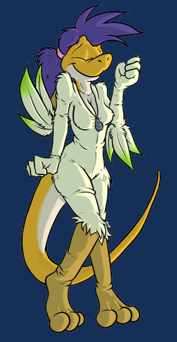anthro breasts chicken_costume clothing costume dancing female happy medium_breasts non-mammal_breasts smile solo david_hopkins reptile scalie absurd_res alpha_channel hi_res