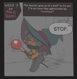 anthro bangs biped bodily_fluids brown_body brown_fur classroom clothing collar dialogue erection floppy_ears fur genital_fluids genitals grey_body grey_fur grey_hair grinding hair hair_over_eye hair_over_eyes hat headgear headwear hidden_eyes holding_object inside long_bangs magic_staff male monotone_hair multicolored_body multicolored_fur narration nude offscreen_character paws penis precum school semi-anthro short side_bangs simple_background simple_coloring smile solo speech_bubble spiked_collar spikes staff standing tail tail_motion tailwag text text_box three-quarter_view two_tone_body two_tone_fur witch_hat evillilhumper pubby_(evillilhumper) canid canine canis domestic_dog mammal 2025 digital_drawing_(artwork) digital_media_(artwork) english_text sketch