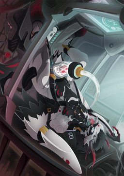 2_horns anthro bdsm cuff_(restraint) cum_strand dutch_angle erection feathered_wings feathers genitals halter harness horn looking_down lying machine machine_bondage male on_back open_mouth penis penis_milking_machine reclining restraints slim solo white_body wings wings_tied astat1ne mythology dragon mythological_creature mythological_scalie scalie hi_res portrait three-quarter_portrait