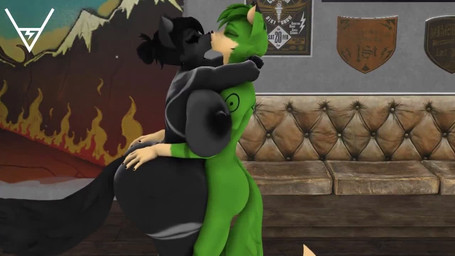anthro anthro_on_anthro areola arm_tattoo balls bent_over big_areola big_breasts big_butt big_nipples big_penis black_areola black_body black_hair black_nipples blue_tongue bodily_fluids bouncing_balls bouncing_breasts bouncing_butt breast_play breasts butt butt_grab carrying_another carrying_partner chest_tattoo cum cum_in_vagina cum_inside doggystyle duo eyes_closed fellatio female first_person_view from_behind_position full_nelson full_nelson_(legs_held) furniture genital_fluids genitals green_body green_eyes green_hair hair hand_on_butt handjob high-angle_view hot_dogging huge_breasts inside kissing leg_tattoo looking_at_another looking_at_partner looking_back looking_pleasured lying male male/female male_anthro male_anthro_on_female male_pov masturbation nipple_fetish nipple_play nipples nude on_side oral oral_penetration orgasm penetration penile penile_penetration penis penis_in_mouth pubic_tattoo sex side_view sofa sofa_sex spread_butt spread_vulva spreading tail tail_grab tattoo thick_thighs three-quarter_view thrusting tongue tongue_out vaginal vaginal_penetration vulva wide_hips shockstarbaby warfaremachine_(modeler) peter_west_(shockstarbaby) ruby_(rubyfawx) warfare_fox canid canine fox mammal 16:9 3d_(artwork) 3d_animation animated digital_media_(artwork) long_playtime no_sound signature unfinished video widescreen