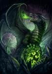 claws feral green_eyes membrane_(anatomy) membranous_wings open_mouth solo teeth tongue wings pechschwinge mythology dragon mythological_creature mythological_scalie scalie digital_media_(artwork)