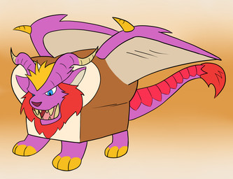 blue_eyes bread feral food gradient_background male open_mouth simple_background solo toast pbjam capcom monster_hunter elder_dragon scalie teostra 2018 digital_media_(artwork) hi_res