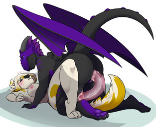 anthro bone breasts dildo double_dildo duo female female/female horn nipples penetration sex_toy skull slightly_chubby smile tail vaginal vaginal_penetration wings redpixie mythology canid canine canis domestic_dog dragon mammal mythological_creature mythological_scalie scalie