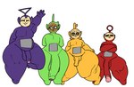 balls big_balls big_butt big_penis butt curvy_figure foreskin genitals glans group male not_furry penis size_difference slightly_chubby slightly_chubby_male small_balls small_penis thick_thighs voluptuous what wide_hips megoko teletubbies dipsy_(teletubbies) laa-laa_(teletubbies) po_(teletubbies) tinky_winky_(teletubbies) alien alien_humanoid humanoid teletubby hi_res