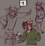 anthro antlers brown_body brown_fur brown_hair clothed clothing drawstring eyes_closed fingers fur gesture green_clothing green_hoodie green_topwear grey_background hair hand_in_pocket hoodie hooved_fingers hooves horn leaf leaf_in_hair leaning male male_anthro multiple_poses open_mouth pockets pose shrug simple_background snout solo tan_body tan_fur teeth text thought_bubble tongue topwear white_antlers white_body white_fur literaldeerirl ilex_(literaldeerirl) deer mammal new_world_deer white-tailed_deer 2023 adobe_photoshop_(artwork) digital_drawing_(artwork) digital_media_(artwork) english_text flat_colors half-length_portrait handwritten_text headshot_portrait hi_res meme portrait sketch three-quarter_portrait