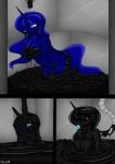 anthro breasts doll dripping female gag horn latex messy simple_background sinking solo sticky transformation wings fayren friendship_is_magic hasbro my_little_pony mythology princess_luna_(mlp) equid equine mammal mythological_creature mythological_equine winged_unicorn absurd_res hi_res