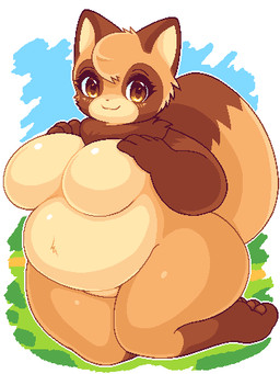 anthro belly big_breasts blush breasts brown_body brown_eyes brown_fur featureless_breasts featureless_crotch female fur head_tuft kemono looking_at_viewer multicolored_body multicolored_fur neck_tuft overweight overweight_anthro overweight_female simple_background solo tuft two_tone_body two_tone_fur takiune_(pixiv) canid canine mammal raccoon_dog tanuki 2020 3:4 aliasing digital_media_(artwork) full-length_portrait low_res portrait