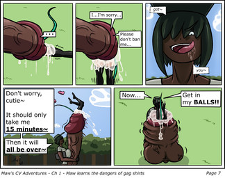 blackmail bodily_fluids bottomwear clothing cock_vore cum cum_vore dark_body dark_skin dialogue digestion duo excessive_cum excessive_genital_fluids excessive_genital_fuid femboy forced genital_fluids genitals green_bottomwear green_clothing green_hair green_hat green_headwear green_shorts gynomorph gynomorph_pred hair hat headgear headwear herm human_pred humanoid_genitalia imminent_death imminent_digestion intersex intersex/male intersex_pred lying male outside penile penis pink_hair shirt shorts tablet text topwear unwilling_prey vore white_clothing white_shirt white_topwear mawgapen maw_(mawgapen) park_(mawgapen) animal_humanoid human humanoid mammal mammal_humanoid mouse_humanoid murid murid_humanoid murine murine_humanoid rodent rodent_humanoid comic english_text