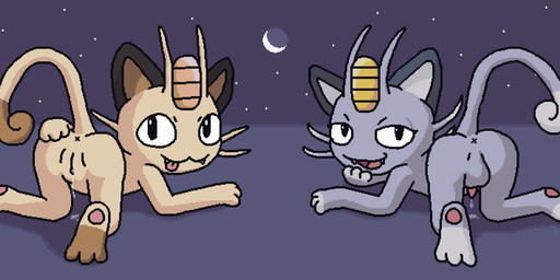 :3 anus ass_up backsack balls bedroom_eyes black_ears blue_body blue_ears bodily_fluids brown_inner_ear brown_markings butt cat_smile clitoral_hood clitoris coin crescent_moon cute_fangs dripping duo eyelashes fangs female genital_fluids genitals half-closed_eyes hand_on_butt hand_on_chin leaking_precum leg_markings long_tail looking_at_viewer looking_back lying male markings moon narrowed_eyes night nude on_front open_mouth open_smile outside pawpads paws penis pink_pawpads pink_penis precum precum_drip presenting presenting_anus presenting_balls presenting_hindquarters presenting_vulva raised_tail rear_view seductive semi-anthro sky smile socks_(marking) star tail tan_body tapering_penis teeth tongue tongue_out vaginal_fluid_drip vaginal_fluids vulva whiskers white_inner_ear white_markings x_anus pixel_vibri nintendo pokemon alolan_form alolan_meowth generation_1_pokemon generation_7_pokemon meowth pokemon_(species) regional_form_(pokemon) 2026 aliasing digital_media_(artwork) hi_res