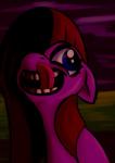 blue_eyes female nightmare_fuel solo tongue tongue_out renee-moonveil friendship_is_magic hasbro my_little_pony pinkamena_(mlp) pinkie_pie_(mlp) equid equine horse mammal pony 2015