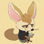 anthro fur male solo kajimaru_0507 disney zootopia finnick_(zootopia) canid canine fennec_fox fox mammal true_fox 1:1 digital_media_(artwork)