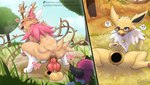 animal_genitalia animal_penis animal_pussy anus balls canine_genitalia canine_penis canine_pussy duo erection eyewear female female_penetrated feral feral_on_feral feral_penetrated feral_penetrating feral_penetrating_feral genitals glasses interrobang knot male male/female male_penetrating male_penetrating_female penetration penile penile_penetration penis penis_in_pussy plant pussy quadruped sex solo tree vaginal vaginal_penetration fermusieboir4 nintendo pokemon canid canine eeveelution generation_1_pokemon generation_4_pokemon generation_6_pokemon hoopa jolteon leafeon legendary_pokemon mammal pokemon_(species) hi_res multiple_scenes