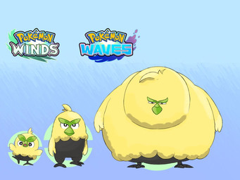 ambiguous_gender anthro beak black_body eyebrows feathers feral green_beak green_eyebrows group leaf leaf_eyebrows leaf_on_head male open_mouth trio yellow_body yellow_feathers ppollenpuff angry_birds nintendo pokemon pokemon_winds_and_waves rovio_entertainment sega the_angry_birds_movie red_(angry_birds) terence_(angry_birds) avian bird browt generation_10_pokemon pokemon_(species) 2026 4:3 colored digital_drawing_(artwork) digital_media_(artwork) meme