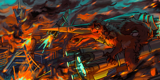 5_fingers anthro brown_body brown_fur brown_hair city city_destruction claws curling_tail destroyed_building destruction explosion eyewear fingers fire fluffy fluffy_tail flying fur gesture glasses hair hand_gesture in_the_air leaning leaning_forward lumiose_city male messy_hair nude open_mouth pointing pointing_down prism_tower raised_tail red_sky riding side_view sky smoke solo tail wearing_glasses feliix_montirry nintendo pokemon pla_(alottaplaplapla) celesteela generation_7_pokemon mammal northern_olingo olingo pokemon_(species) procyonid ultra_beast absurd_res hi_res