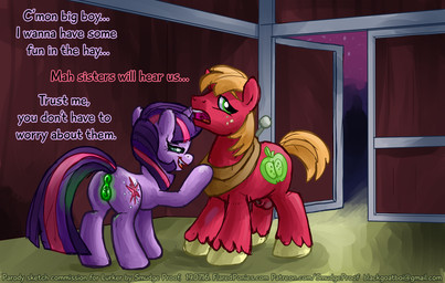 after_transformation animal_genitalia animal_vulva anus balls barn corruption duo equine_genitalia equine_vulva female feral genitals male male/female sheath size_difference sweet_apple_acres text vaginal vulva young smudge_proof friendship_is_magic hasbro my_little_pony big_macintosh_(mlp) twilight_sparkle_(mlp) arthropod changeling_(mlp) comic sketch