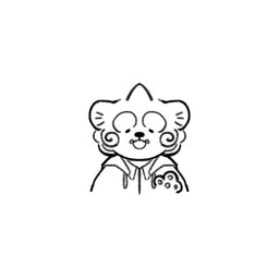 ambiguous_gender anthro blep clothed clothing front_view horn jacket pawpads simple_background simple_eyes solo tongue tongue_out topwear unsigned asnnonaka asian_mythology east_asian_mythology japanese_mythology mythology ryuusei foo_dog komainu mammal yokai 1:1 black_and_white bust_portrait low_res monochrome portrait